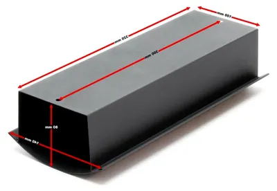 Produktbild von Zeitungsfach Anthrazit 320 x 80 x 140 mm, Zeitungsrolle zur Wandmontage, Zeitungsbox aus pulverbeschichtetem Stahl