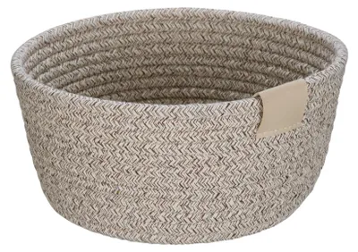 Produktbild von SCHÖNER WOHNEN-Kollektion Brotkorb Mod. SVEA eleganter Zylinder Brotkorb für Küche beige aus langlebigem Polyester PVC für Brötchen und Brot Ø 24 cm H 11 cm Kunststoff
