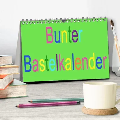 Produktbild von Bunter Bastelkalender (Tischkalender 2026 DIN A5 quer), CALVENDO Monatskalender