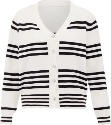 Produktbild von ZITHA damen strickjacke - weiss schwarz, XS/S