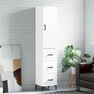 Produktbild von vidaXL Highboard Weiß 34,5x34x180 cm Holzwerkstoff