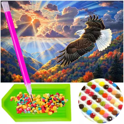 Produktbild von Artelo 5D Diamantbild Landschaft Adlerhimmel Kreativ-Set
