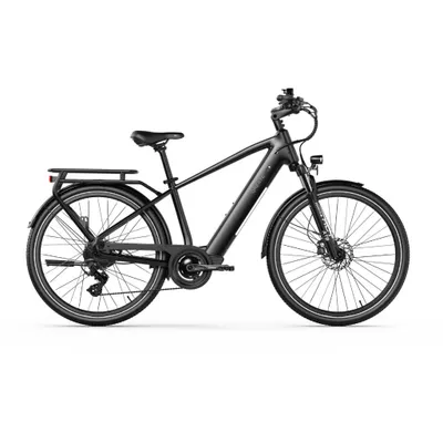 Obrázek produktu pro QREATE City Pro – Elektrokolo – Vysoká rána – 27,5 palců – Motor 250W – 7 rychlostí – Dojezd 100 km – Hydraulické kotoučové brzdy – Černá barva