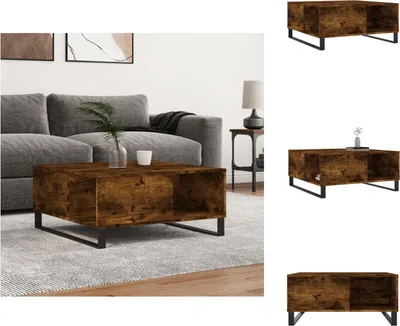 Obrázok produktu pre vidaXL Konferenčný stolík údený dub 80x80x36,5 cm materiál na báze dreva - Konferenčné stolíky