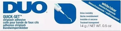 The image shows the packaging of DUO Quick-Set Striplash Adhesive.