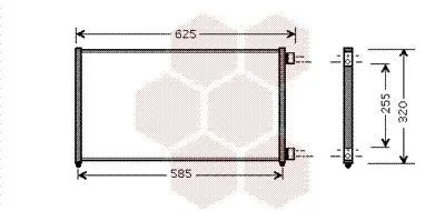 Produktbild von VAN WEZEL 17005256 Kondensator Klimaanlage Klimakondensator für FIAT PUNTO (188)
