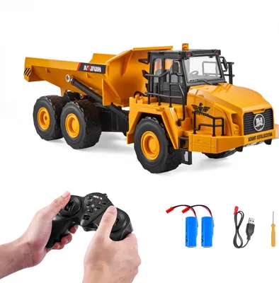 Image de SucceBuy RC Camion benne télécommandé Jouet Véhicule de construction 11 canaux échelle 1:16
