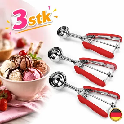 Produktbild von Eisportionierer Eislöffel Edelstahl Eiskelle Eiskugel Eiskugeln Portionierer DHL