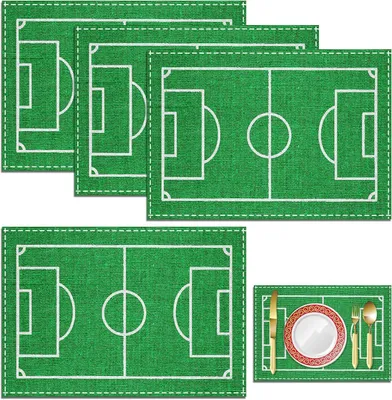Produktbild von Tischset 4-teilig, waschbare Fußball Platzsets, bunt, für Kinder
