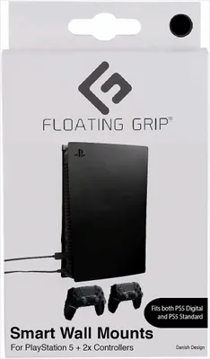 Produktbild von Floating Grip FG-PS5-130B-151B-BU, Wandhalterung, PlayStation 5, Schwarz, Kunststoff, Stahl, Sony, Dänemark