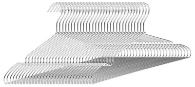 Imagen del producto de Perchas de Aluminio Plata 42 cm Pack 30 COM-FORT HOUSE