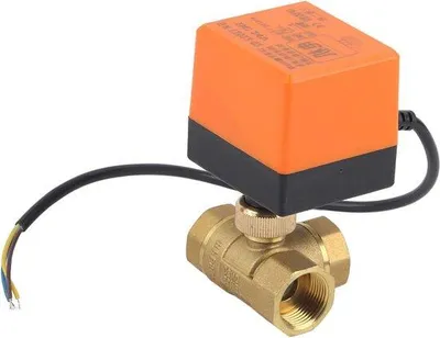 Obrázok produktu pre Elektrický 3-cestný guľový ventil DN20 G3/4 z mosadze pre klimatizačné zariadenia, 24 V DC