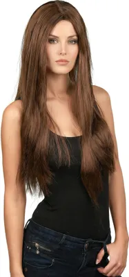 Immagine prodotto di Incantevole parrucca di Halloween per capelli lunghi marrone - taglia unica