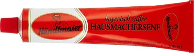 Produktbild von Händlmaiers bayrischer süßer Hausmachersenf in der Tube 200ml