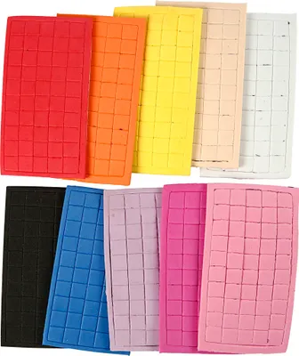 Produktbild von Moosgummi, Größe 8x8 mm, Stärke: 3 mm, Mosaik, 4000sort.