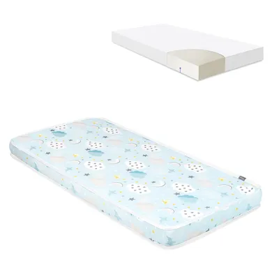 Produktbild von Kikkaboo Babybett Matratze Fantasia Cloud 120 x 60 x 9 cm, Baumwollbezug blau