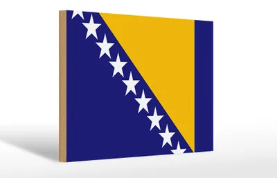 Produktbild von Holzschild Flagge Bosnien und Herzegowina 30x20cm Flag