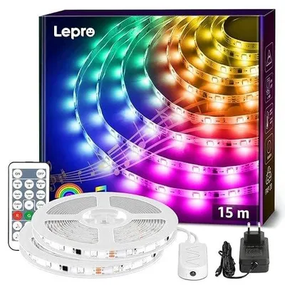 Zdjęcie produktu dla Taśma LED 15 m magiccolor rgb z pilotem do muzyki dekoracja pokoju