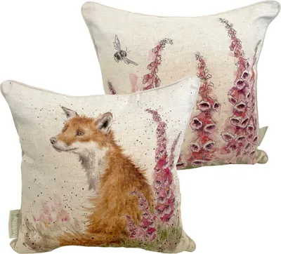 Produktbild von Wrendale Designs Baumwoll-Leinen Kissen Fuchs im Fingerhut