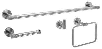 Produktbild von Set Badezimmerkleiderbügel Rea Grid Gebürstetes Nickel