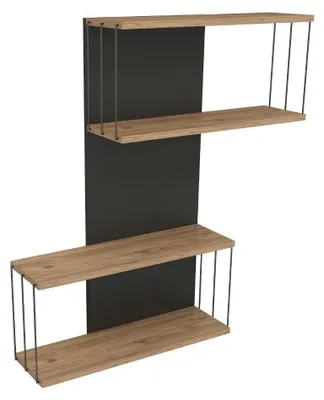 Image de CALICOSY - Etagère murale avec 2 niches H96 cm  DESTAN