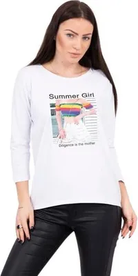 Produktbild von Sommer Mädchen Bedruckte Bluse Weiß