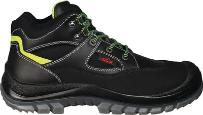 Produktbild von Sicherheitsstiefel Tibet Gr.43 schwarz/neongrün S3 EN20345 Leder REMISBERG