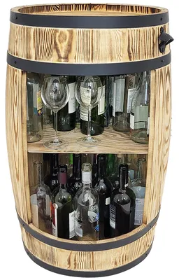 Image de Fût en bois Maison Bar Pin Bois de racine 80 cm