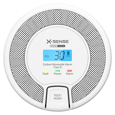 Obrázok produktu pre X-Sense CO03D, Detektor oxidu uhoľnatého, Kábel, Biela, Šedá, 85 dB, Batérie, 1,5 V