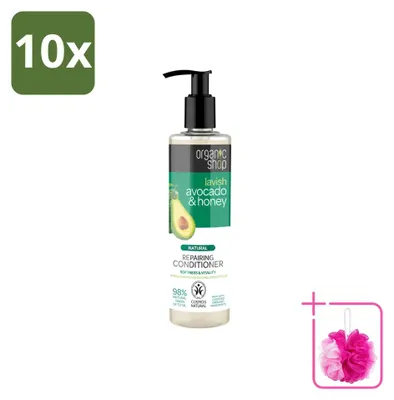 Image de 10 x Après-shampoing naturel réparateur "Organic Shop" - Avocat et miel - 280 ml - Lot de 10