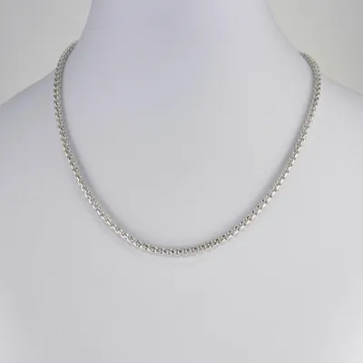 Produktbild von Venezianerkette 925 Silber – Halskette für Damen und Herren, 50 cm, 4 mm breit, ARSilber