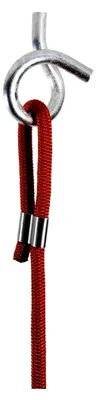 Produktbild von Garderobe mit Seil und 4 Haken, matt verchromt