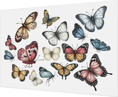 Produktbild von Wandtapete - Dekorative Tapete für Wohnzimmer - Tapetenfolie für Wanddekoration - 208x146 cm - Paradiesfalter