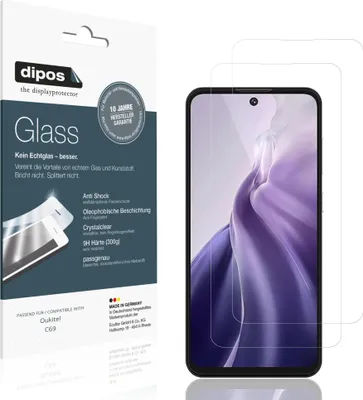 Immagine prodotto di 2x Pellicola Protettiva per Oukitel C69 Protezione Vetro Flessibile 9H dipos