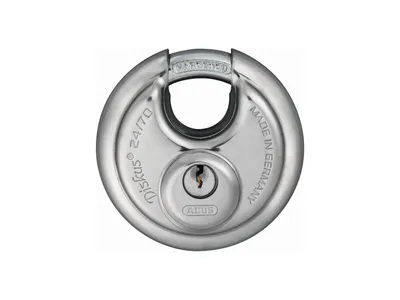 Produktbild von ABUS ® Vorhängeschloss 24/70 aus rostfreiem Material, 360° Rundumschutz, Färbung:Edelstahl rostfrei, VHS Breite a:70