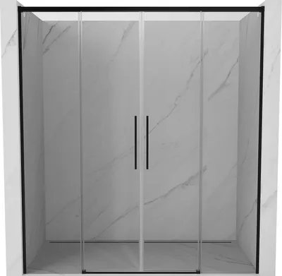 Image de Mexen Rox Porte coulissante pour douche 140 cm, transparente, chromée - 8C2-140-000-01-00