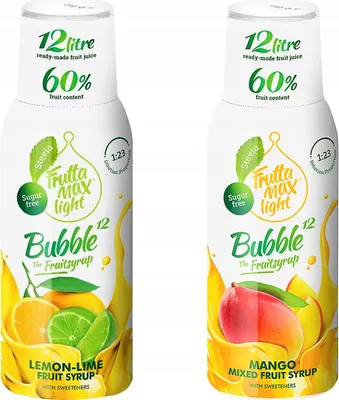 Zdjęcie produktu dla Syrop FruttaMax CYTRYNA LIMONKA LIGHT 500 ml + MANGO LIGHT 500ml