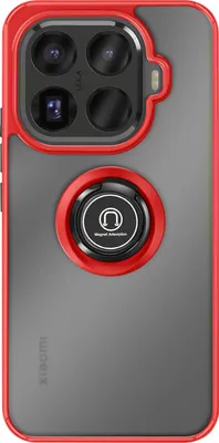 Produktbild von Avizar, Hülle Xiaomi 15T Pro mit Magnetring, mattiert, Rot