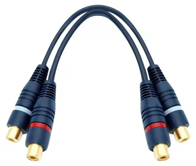 Productafbeelding van Audio verlengkabel - R/L RCA (v) naar R/L RCA (v) - 0.5m