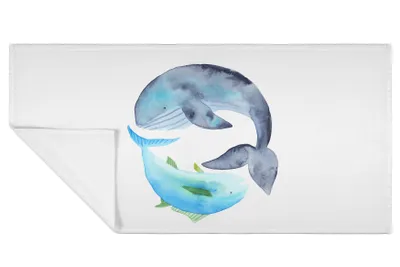 Produktbild von Mr. & Mrs. Panda Handtuch Walfisch Thunfisch - Weiß - Geschenk, Flauschtuch, Spruch Lustig, Wahl, Witz, gesichtshandtuch, Tunfisch, Wal, Lustige Sprüche, 50x100