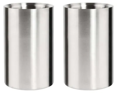 Produktbild von Set mit 2 Weinkühlern – Edelstahl, doppelwandig – 19 cm hoch