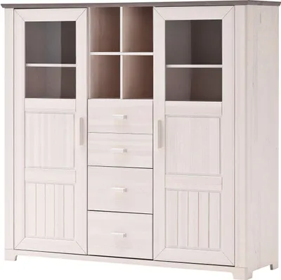 Produktbild von Vertiko Brotschrank Buffetschrank Vitrinenschrank Beistellschrank "Malmö I"