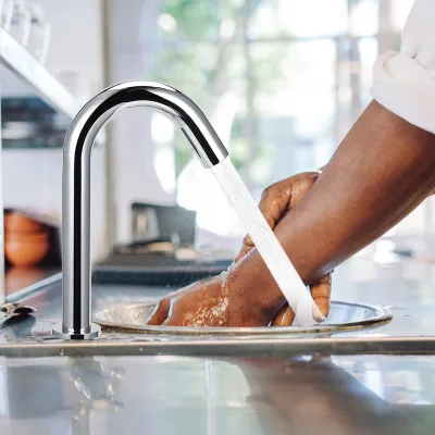 Image de G1/2in Robinet automatique à induction infrarouge robinet d'eau chaude et froide pour la maison 23cm de hauteur