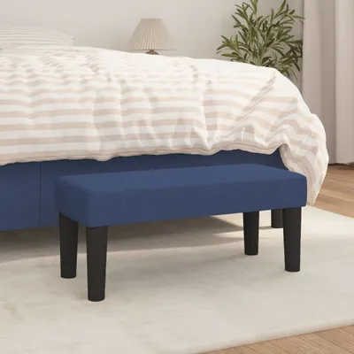 Image de The Living Store Banc bleu 70x30x30 cm Tissu