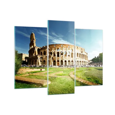Produktbild von Bilder auf glas - Archäologie Architektur Italien Kolosseum - 130x100cm - Glasbilder - Wandbilder - Kunstdruck - Wanddekoration aus Glas - Glas Bilder - Wandbild auf Glas - GCB130x100-2685