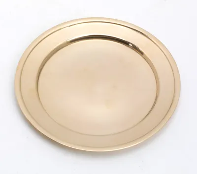 Produktbild von Kerzenteller, Dekoteller Messing Gold poliert (Innen Ø 7,5 cm, Außen 11 cm)