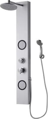 Immagine prodotto di Colonna pannello per doccia grigio in alluminio con idromassaggio