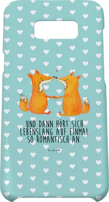Produktbild von Mr. & Mrs. Panda Samsung Galaxy S8 plus Handyhülle  Füchse Liebe - Türkis Pastell - Geschenk, Freundin, Ehefrau, Handy Case, Cover, Fuchs, Hülle