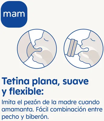 Produktbild von MAM Glasflasche, für Neugeborene, 0-2 Monate, 170 ml, mit 1 Sauger 1 mit langsamem Fluss aus Silikon, leicht anzunehmen, leicht zu reinigen, Feel Good