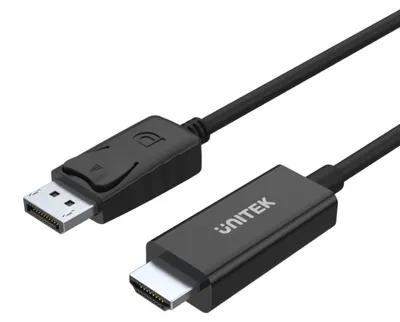 Image de Adaptateur de câble vidéo UNITEK Y-5118CA 1,8 m HDMI Type A (standard) DisplayPort Noir